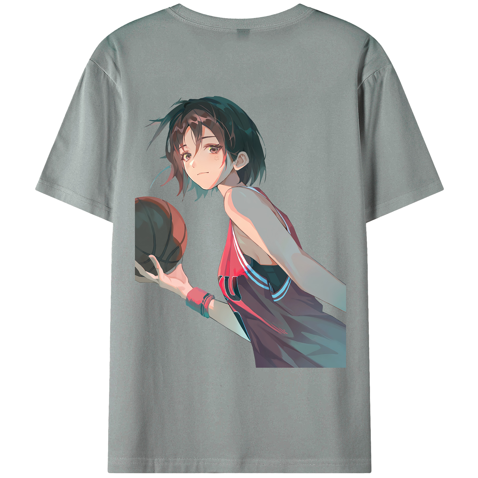 （画像用） SLAM DUNK／スラムダンク 綿100％ メンズ半袖Tシャツ（バックプリント） 通気性